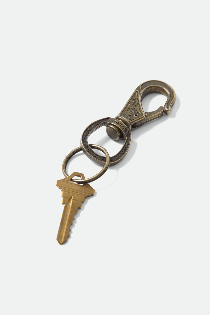 Brixton Scroll Keychain - Antique Bronze