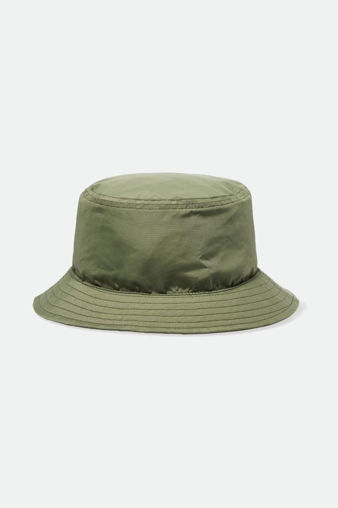 Brixton Vintage Nylon Packable Bucket Hat - Olive Surplus