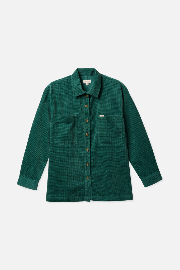 Brixton Dundee Corduroy Overshirt - Emerald