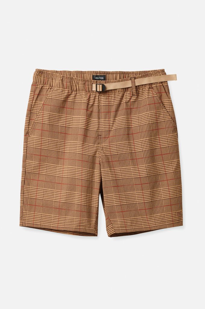 Brixton Steady Cinch Utility Short - Brown Houndstooth