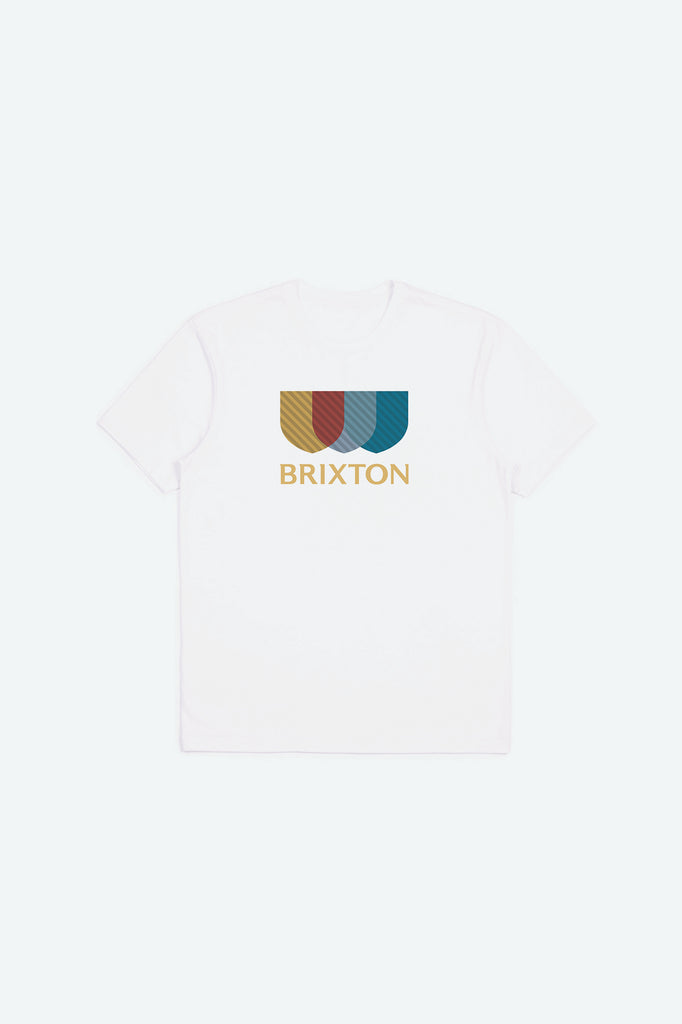 Brixton Alton Stripe S/S Standard Tee - White
