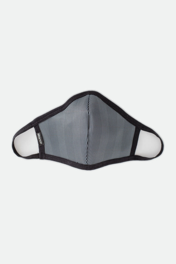 Unisex Reversible Face Mask - Black Engineer Stripe - Front Side