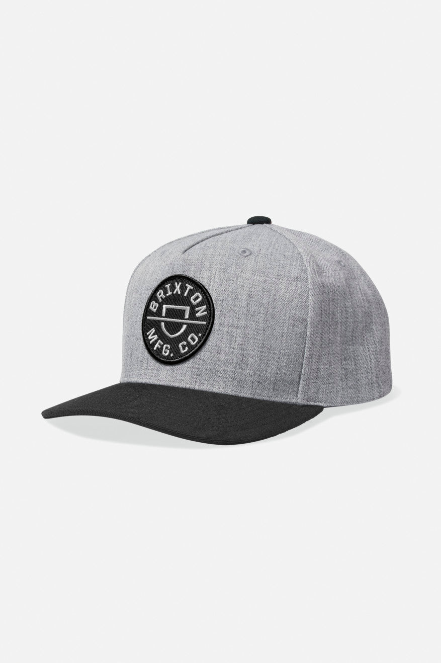 Brixton - Crest C Mp Snapback - Heather Grey/Black