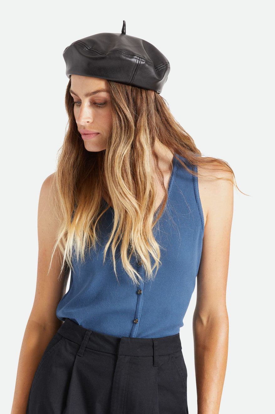 Women s Audrey II Beret Black Black Brixton