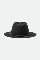 Brixton Unisex Wesley Fedora w/ Medium Brim Brixton Mens Wesley Medium-Brim Wool Fedora Hat Light Tan  main image 4