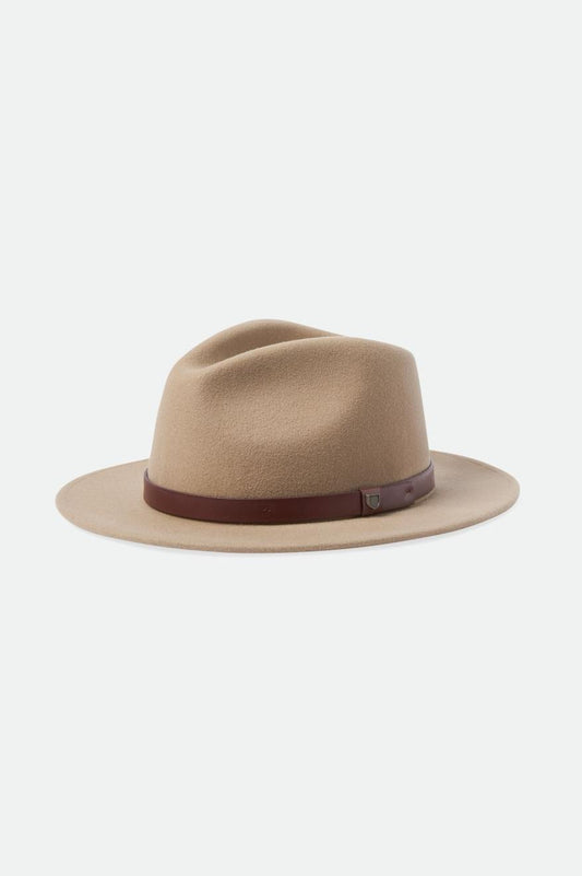 Unisex Messer Fedora in Sand – Brixton display picture 1