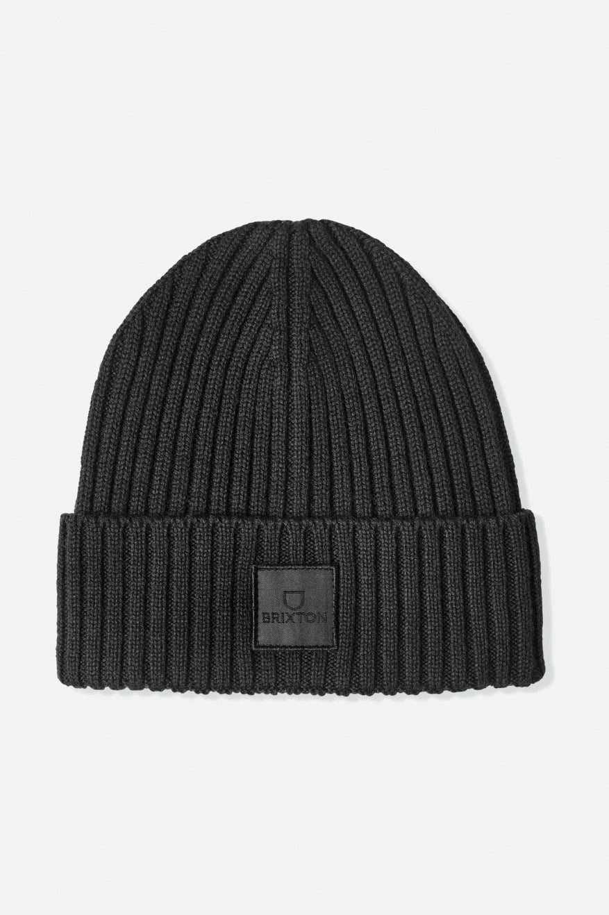 Alpha Square Merino Wool Beanie Black Brixton