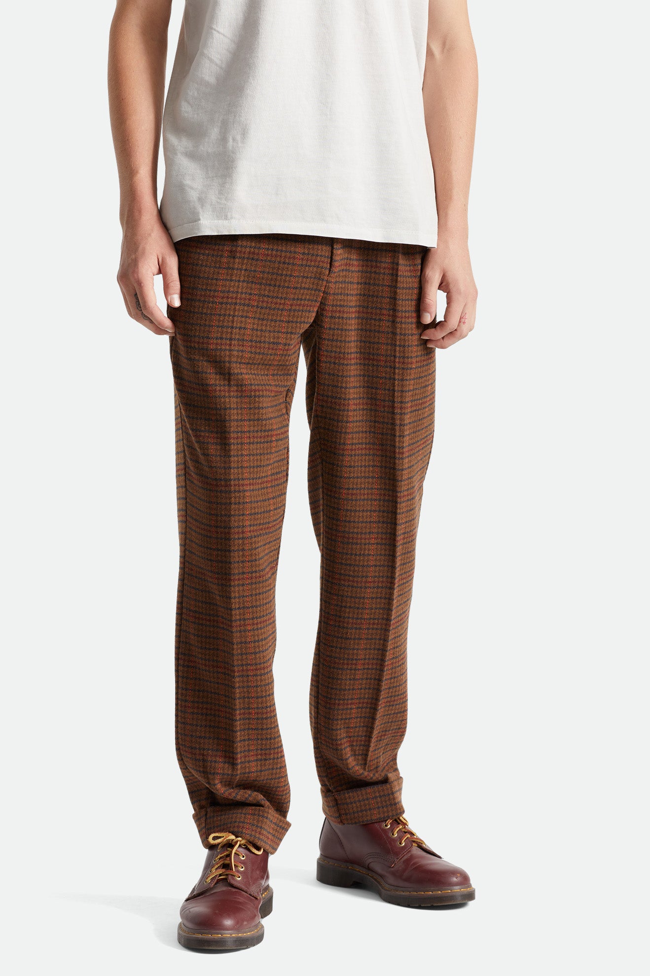 Men's Regent Reserve Trouser Pant in Collegiate Plaid – Brixton