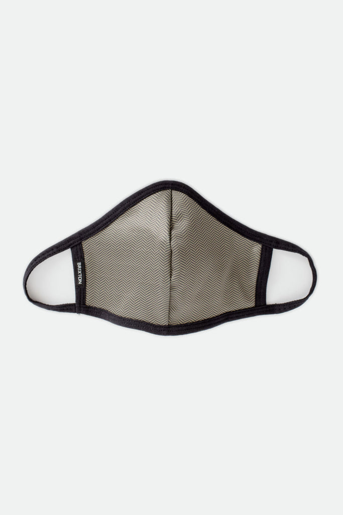 Unisex Reversible Face Mask - Olive Herringbone - Front Side