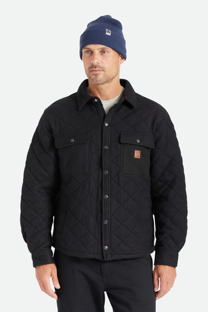 Brixton Cass Quilted Fleece Jacket - Black