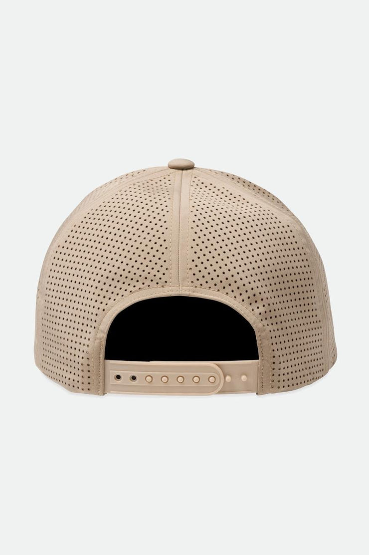 a hat with a perforated design