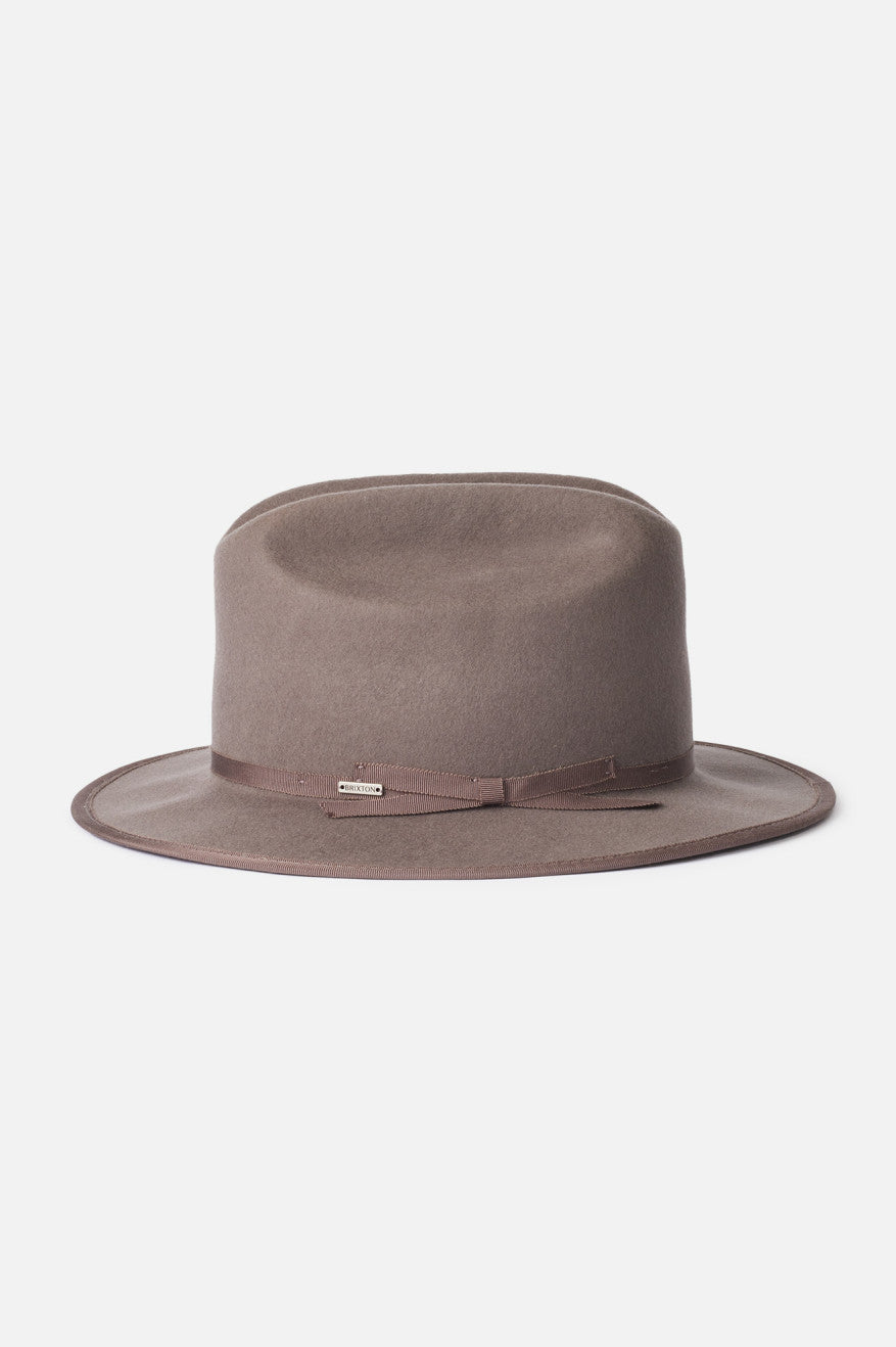 Unisex Topeka Cowboy Hat in Dark Grey Brixton