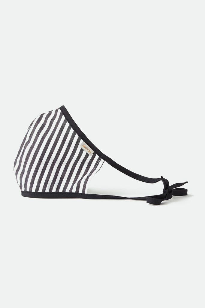 Unisex Lightweight Antimicrobial Face Mask - Black Stripe - Front Side