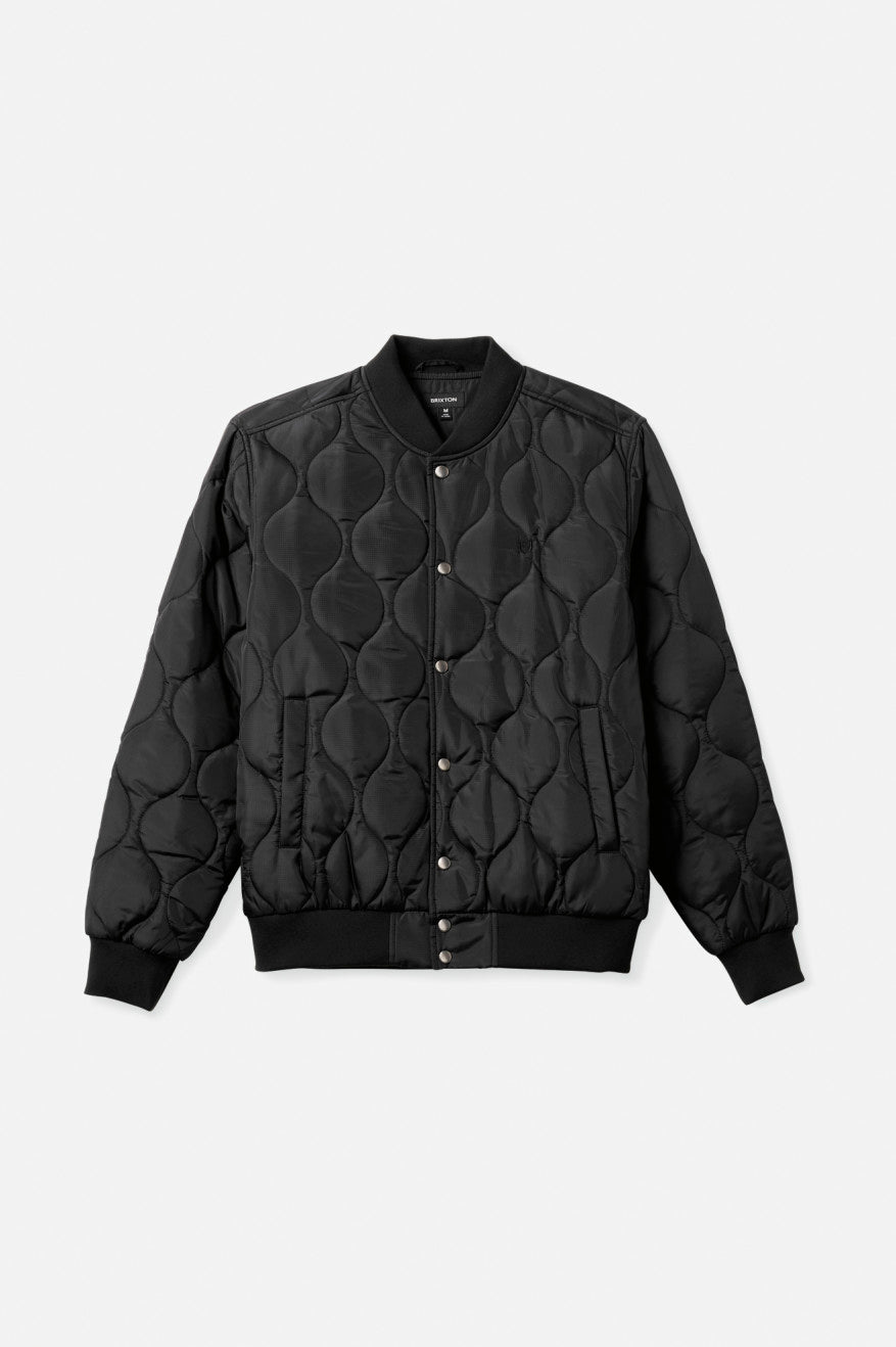 Men’s Dillinger Quilted Bomber Jacket - Black – Brixton